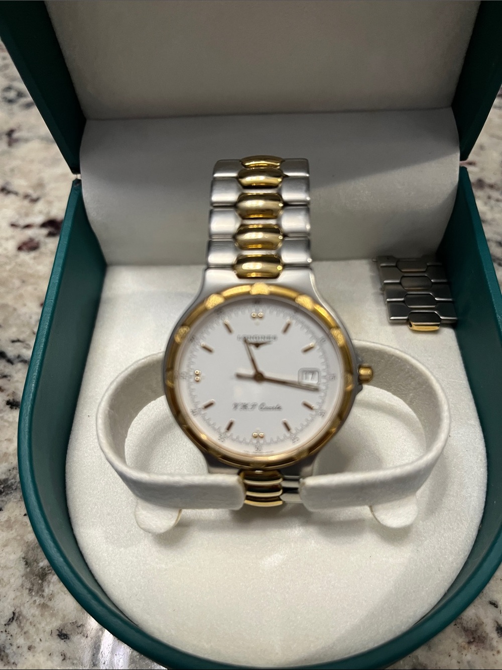 Longines Conquest Two-Tone Gold and Silver Bracelet Watch with White Dial - Picture 3 of 3